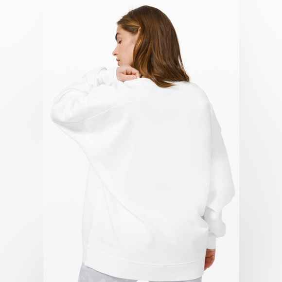 Lululemon Crew Sweater Pullover 🎁NWT🎁 Perfectly Oversized Crew Sz 6 & 8 White - Picture 3 of 6